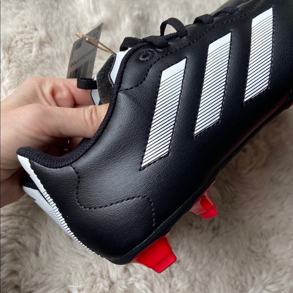 Adidas goletto VIII unisex soccer cleat shoe black white red women’s 8.5 men 7.5 - Picture 12 of 16